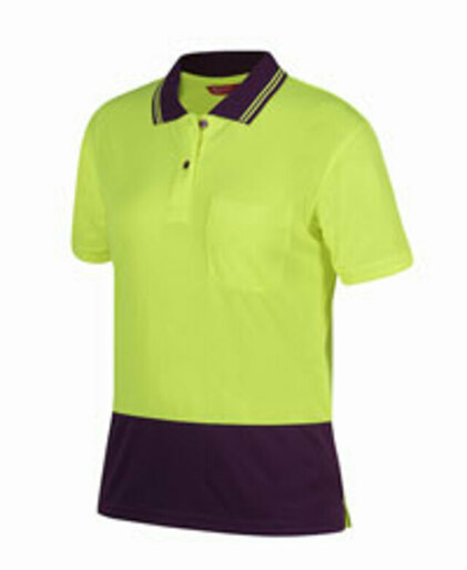 HI VIS LADIES S/S JACQUARD POLO