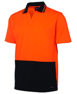 HI VIS S/S NON BUTTON POLO
