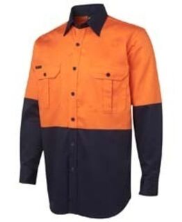 6HWL - HI VIS L/S 190G WORK SHIRT