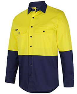 6HSWL - HI VIS L/S STRETCH WORK SHIRT