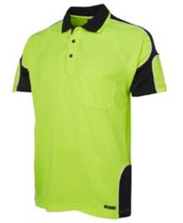 HI VIS S/S ARM PANEL POLO
