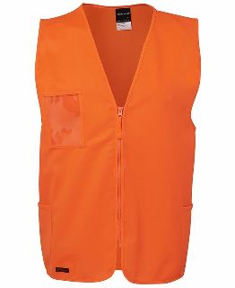 JB'S HI VIS ZIP SAFETY VEST 6HVSZ